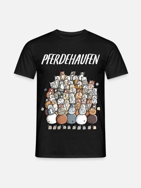 Mein Pferdehaufen - Männer T-Shirt - Schwarz