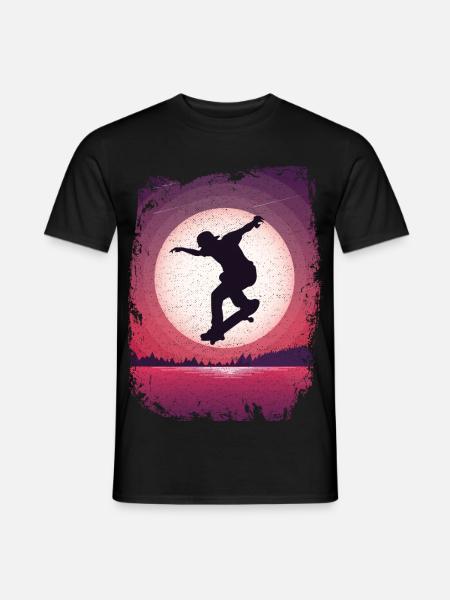 SK8R | Moon | Skateboarding | Skating - Men's T-Shirt - black