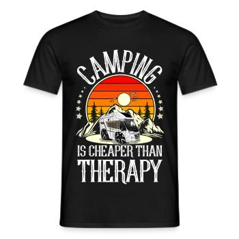 Camping Campen Camper - Männer T-Shirt - Schwarz - Vorne - AI Model Male 178 light (178cm)