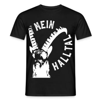 MEIN HALLTAL Steinbock - Männer T-Shirt - Schwarz - Vorne - AI Model Male 178 light (178cm)