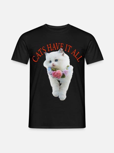 Sassy Cat - Men's T-Shirt - black