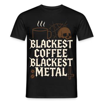 Métal Café Noir - T-shirt homme - noir - Devant - AI Model Male 178 light (178cm)