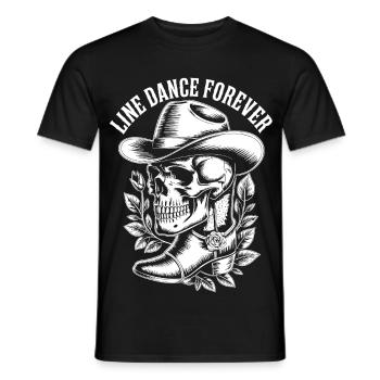 Crâne de danse en ligne pour toujours - T-shirt homme - noir - Devant - AI Model Male 178 light (178cm)