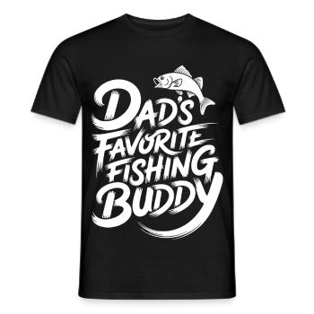 Dad's Favorite Fishing Buddy - Men's T-Shirt - black - Front - AI Model Male 178 light (178cm)