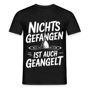 Angeln Humor Shirt - Männer T-Shirt - Schwarz - Vorne - AI Model Male 178 light (178cm)
