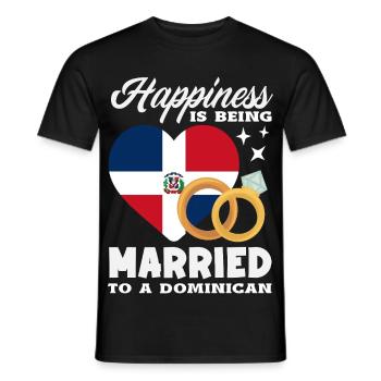 Drapeau de la République dominicaine Dom Rep Pride - T-shirt homme - noir - Devant - AI Model Male 178 light (178cm)