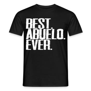 Best Abuelo Ever Grandpa Spanish Saying Retro Vintage - Men's T-Shirt - black - Front - AI Model Male 178 light (178cm)