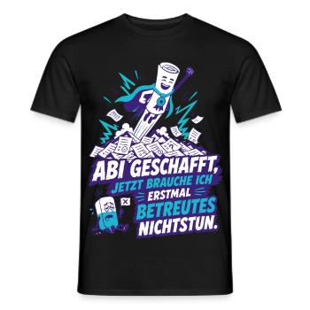 Betreutes Nichtstun nach Abi - Männer T-Shirt - Schwarz - Vorne - AI Model Male 178 light (178cm)