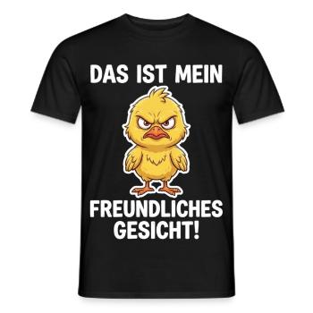 Wütendes Küken – Mein freundliches Gesicht - Männer T-Shirt - Schwarz - Vorne - AI Model Male 178 light (178cm)