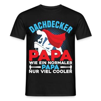 Dachdecker Papa - Männer T-Shirt - Schwarz - Vorne - AI Model Male 178 light (178cm)
