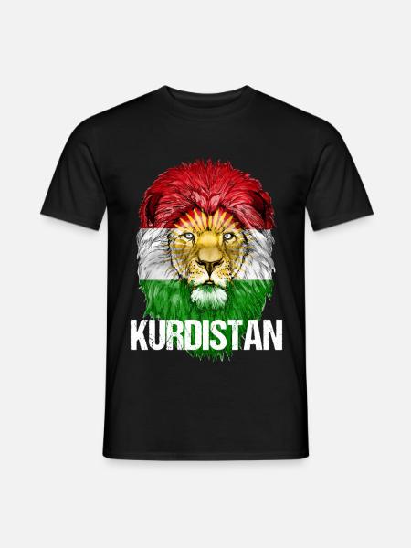 Kurdistan Flagge,Kurdistan,syrien,irak,iran,Flagge - Mænd T-shirt - sort