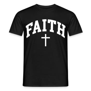 Faith - Men's T-Shirt - black - Front - AI Model Male 178 light (178cm)
