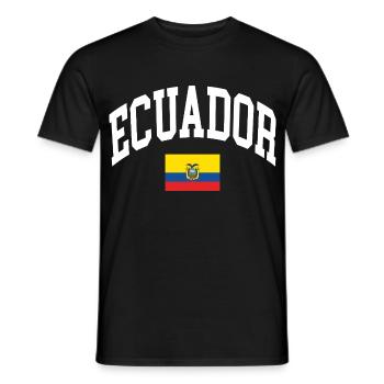 Drapeau de l’Équateur - T-shirt homme - noir - Devant - AI Model Male 178 light (178cm)