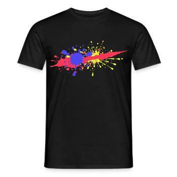 Éclaboussures colorées de couleur cadeau d’anniversaire drôle - T-shirt homme - noir - Devant - AI Model Male 178 light (178cm)