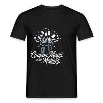 Coupon-Magie in der Herstellung Couponer Shopper Speichern - Männer T-Shirt - Schwarz - Vorne - AI Model Male 178 light (178cm)