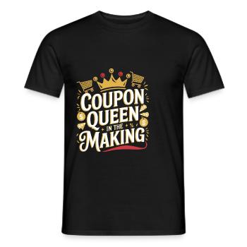 Coupon Queen In The Making Couponer Shopper Speichern - Männer T-Shirt - Schwarz - Vorne - AI Model Male 178 light (178cm)