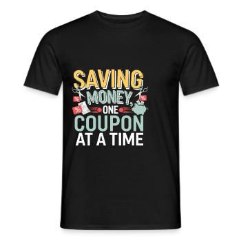 Geld sparen Ein Gutschein nach dem anderen Couponer Shopper - Männer T-Shirt - Schwarz - Vorne - AI Model Male 178 light (178cm)