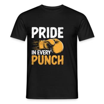 Fierté dans chaque coup de poing Boxeur Sports Force Athlète - T-shirt homme - noir - Devant - AI Model Male 178 light (178cm)