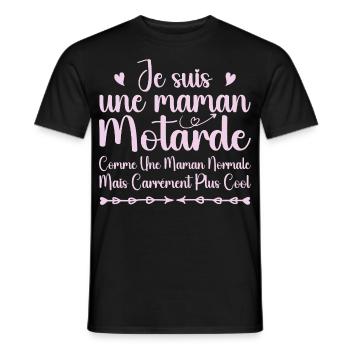 Fête des Mères - Maman Motarde Cool - T-shirt homme - noir - Devant - AI Model Male 178 light (178cm)
