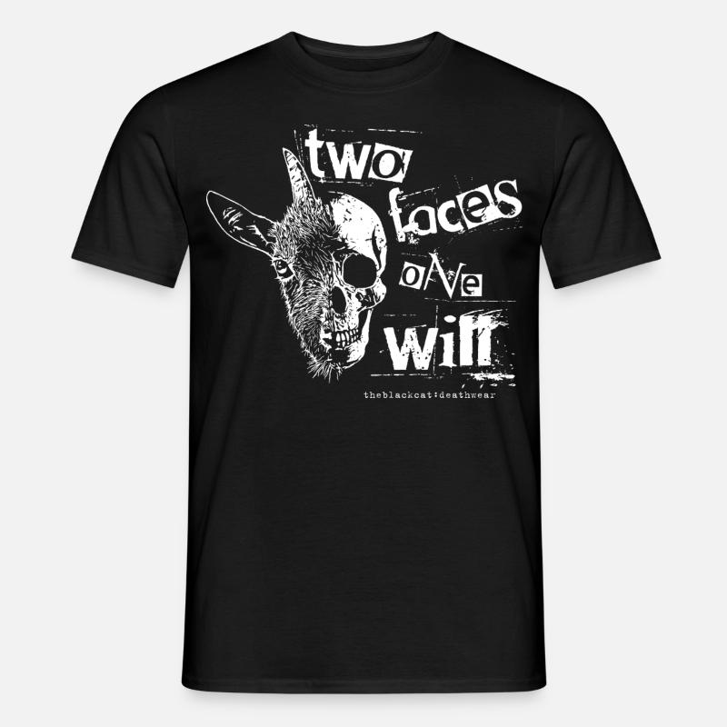 Two Faces One Will 2025 - Männer T-Shirt - Schwarz