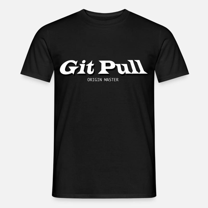 git pull - Männer T-Shirt - Schwarz