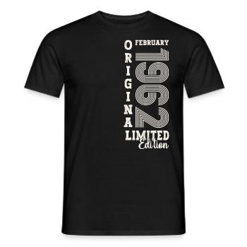 February born 1962 61st birthday gift man - Men's T-Shirt - black - Front - AI Model Male 178 light (178cm)