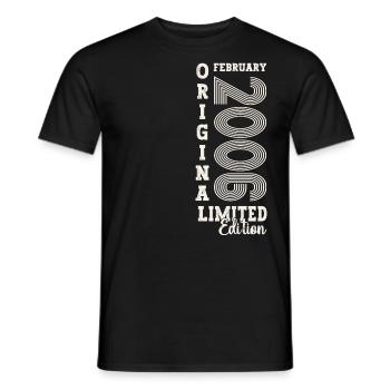 February 2006 17th birthday gift man - Men's T-Shirt - black - Front - AI Model Male 178 light (178cm)