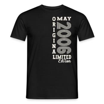 17th Birthday Man Original May Vintage 2006 - Men's T-Shirt - black - Front - AI Model Male 178 light (178cm)