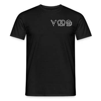 Weißwurst Brezel Bier Tracht - Männer T-Shirt - Schwarz - Vorne - AI Model Male 178 light (178cm)