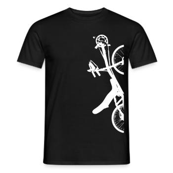 demi-couché - T-shirt homme - noir - Devant - AI Model Male 178 light (178cm)