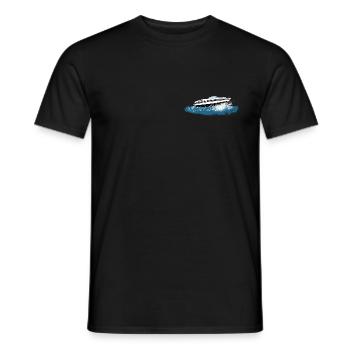 motorboat - Men's T-Shirt - black - Front - AI Model Male 178 light (178cm)