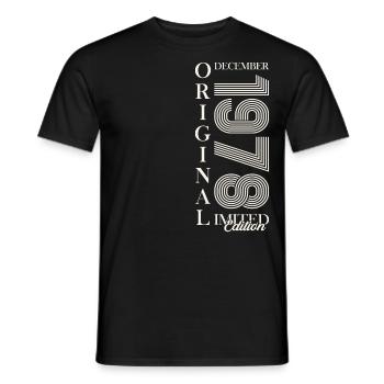 45e anniversaire Original Décembre Vintage 1978 - T-shirt homme - noir - Devant - AI Model Male 178 light (178cm)
