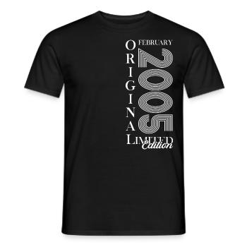 20ème Anniversaire Millésime Février 2005 - T-shirt homme - noir - Devant - AI Model Male 178 light (178cm)