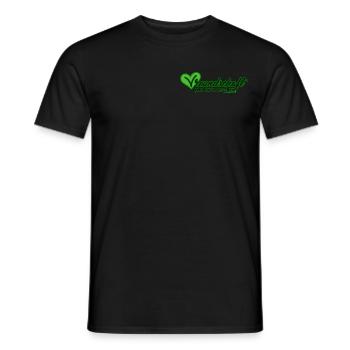 Vreundschaft geht durch das Herz - Männer T-Shirt - Schwarz - Vorne - AI Model Male 178 light (178cm)