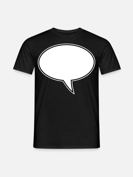 Speech bubble design right - Men's T-Shirt - black
