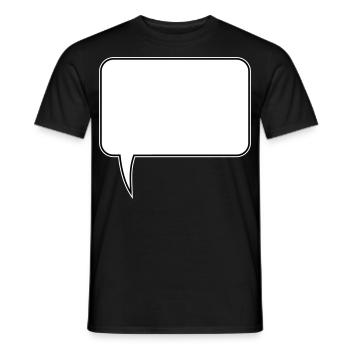 Speech bubble rectangle design - Men's T-Shirt - black - Front - AI Model Male 178 light (178cm)