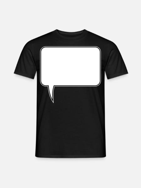Speech bubble rectangle design - Men's T-Shirt - black
