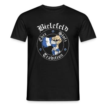 Bielefeld Ehre Stolz Tradition No II - Männer T-Shirt - Schwarz - Vorne - AI Model Male 178 light (178cm)