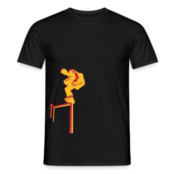 Inline Skater - Men's T-Shirt - black - Front - AI Model Male 178 light (178cm)