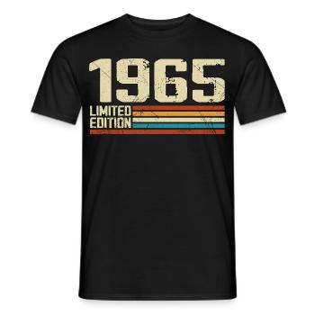 Vintage 1965 Anniversaire Rétro - Né en 1965 - T-shirt homme - noir - Devant - AI Model Male 178 light (178cm)