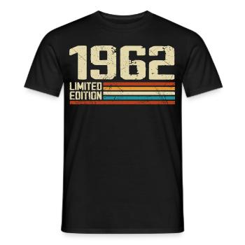 Vintage 1962 Retro Birthday - Born in 1962 - Men's T-Shirt - black - Front - AI Model Male 178 light (178cm)
