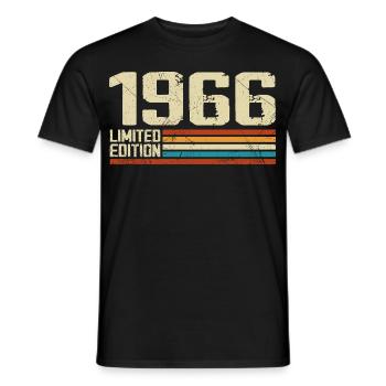 Vintage 1966 Retro Birthday - Born in 1966 - Men's T-Shirt - black - Front - AI Model Male 178 light (178cm)