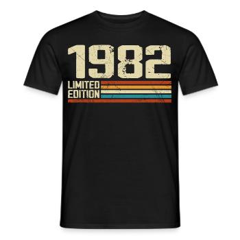 Jahrgang 1982 Retro Geburtstag - Jahrgang 1982 - Männer T-Shirt - Schwarz - Vorne - AI Model Male 178 light (178cm)