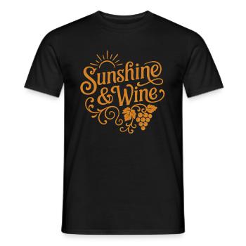 Sunshine and Wine – Pure Summer Wine Moments - Men's T-Shirt - black - Front - AI Model Male 178 light (178cm)