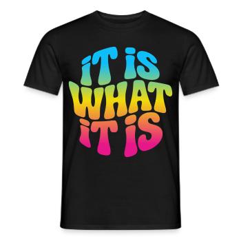 C’est ce que c’est - T-shirt homme - noir - Devant - AI Model Male 178 light (178cm)