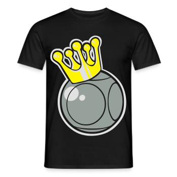 king petanque logo flex - Männer T-Shirt - Schwarz - Vorne - AI Model Male 178 light (178cm)
