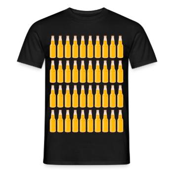 40. Geburtstag Bierflaschen Bier Bierzig Vierzig - Männer T-Shirt - Schwarz - Vorne - AI Model Male 178 light (178cm)