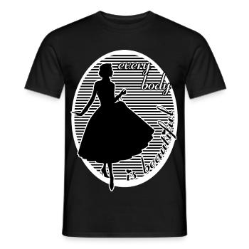 Chaque corps est belle beauté femme beauté - T-shirt homme - noir - Devant - AI Model Male 178 light (178cm)