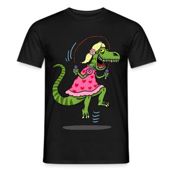 Déguisement du tyrannosaure pour la chasse - T-shirt homme - noir - Devant - AI Model Male 178 light (178cm)