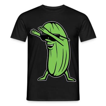 Dabbende Gurke Dabbing Dab Dance Hip-Hop Tanz Pose - Männer T-Shirt - Schwarz - Vorne - AI Model Male 178 light (178cm)